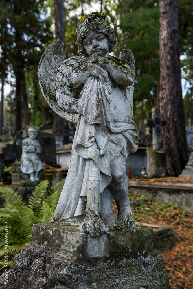 Fototapeta premium Cmentarz,groby,pomniki. Święto zmarłych