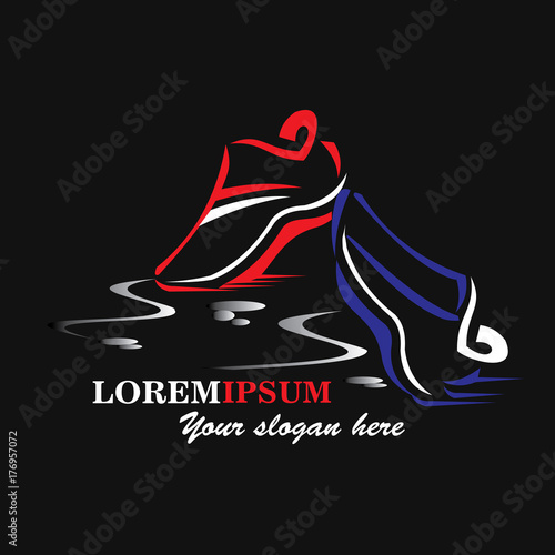 Sport shoe symbol, icon or logo