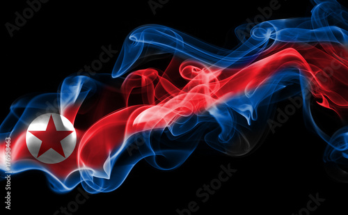 North Korea national smoke flag
