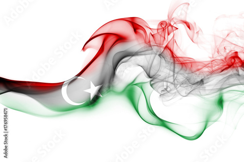 Libya national smoke flag