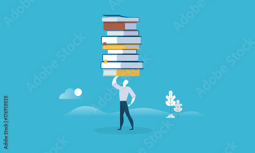 Flat design style web banner for the power of education. Vector illustration concept for web design, marketing, and print material.