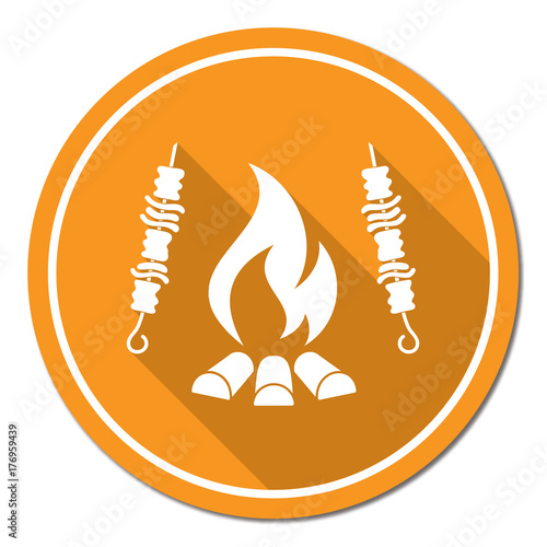 Grilled kebab icon