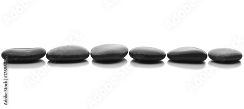Canvas Print fila de piedras en fondo blanco