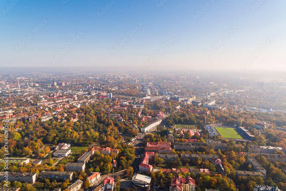 Obraz premium Aerial view of Kaliningrad city