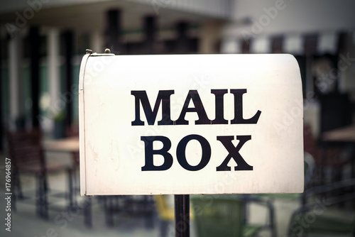 White Mail Box , vintage background