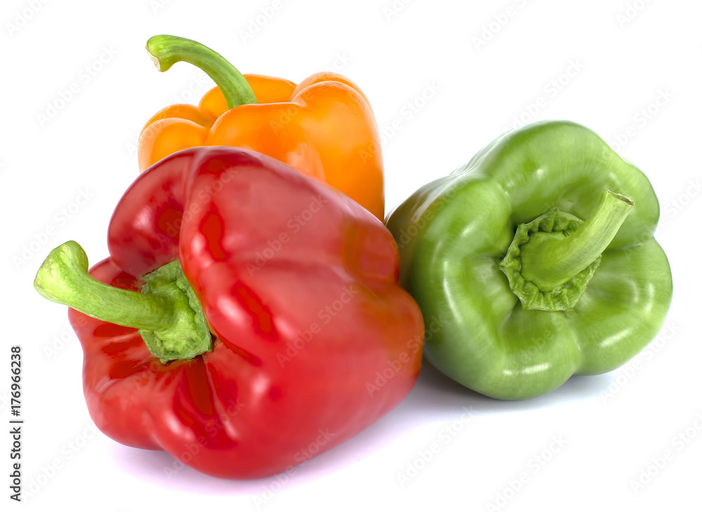 Bulgarian pepper isolated on white background Bulgarian pepper isolated on white background