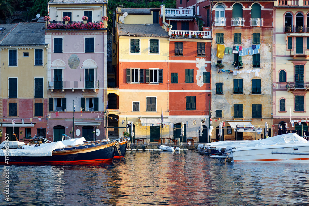 Colorful Mediterranean architecture in Portofino