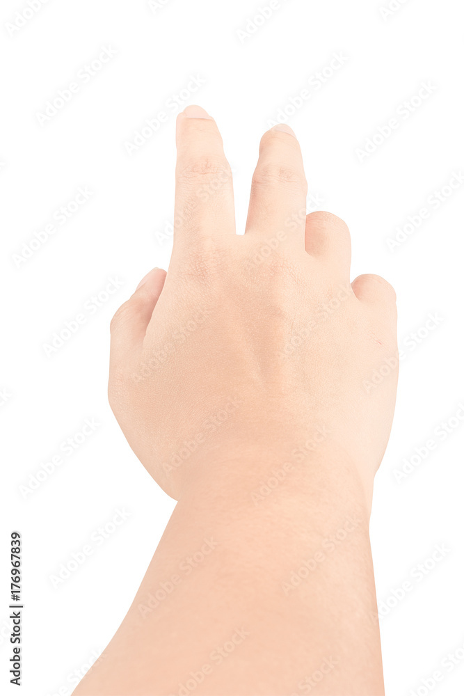 Close up Hand and arm on white background. Close up Hand and arm on white background.