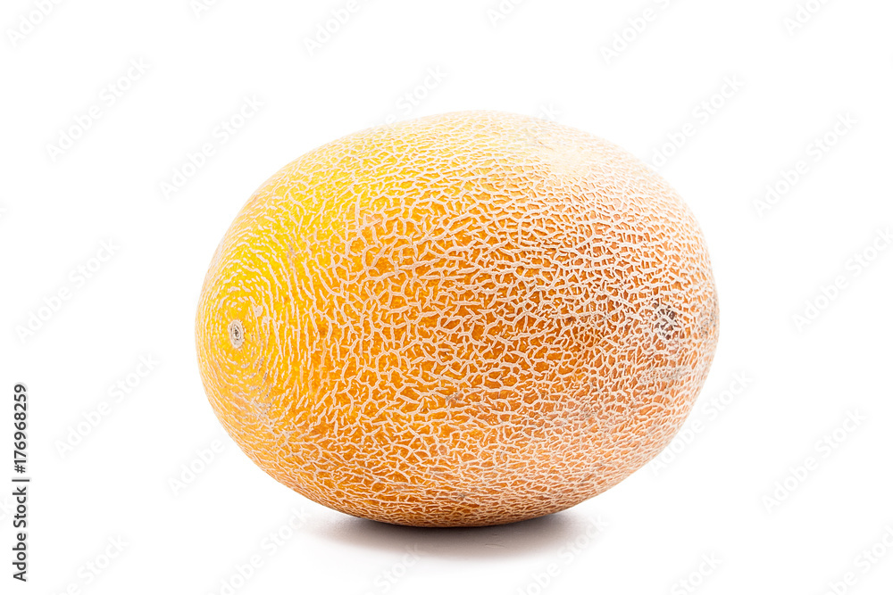 Whole honeydew melon tropical fruit isolated on a white background. Whole honeydew melon tropical fruit isolated on a white background.
