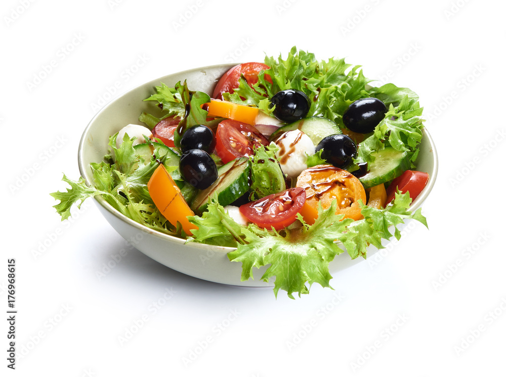 vegetable salad isolated on white