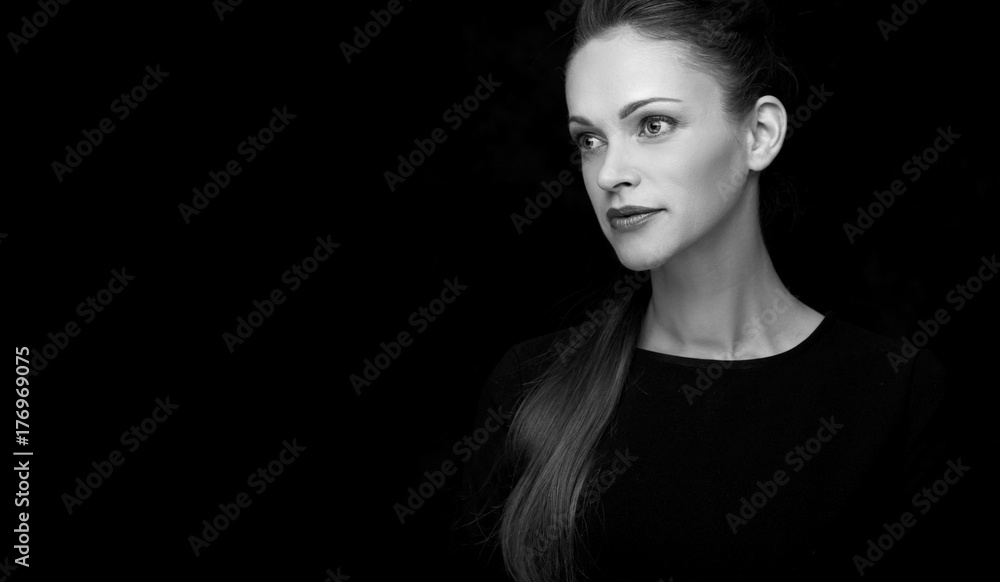 black and white portrait of a beautiful woman black and white portrait of a beautiful woman
