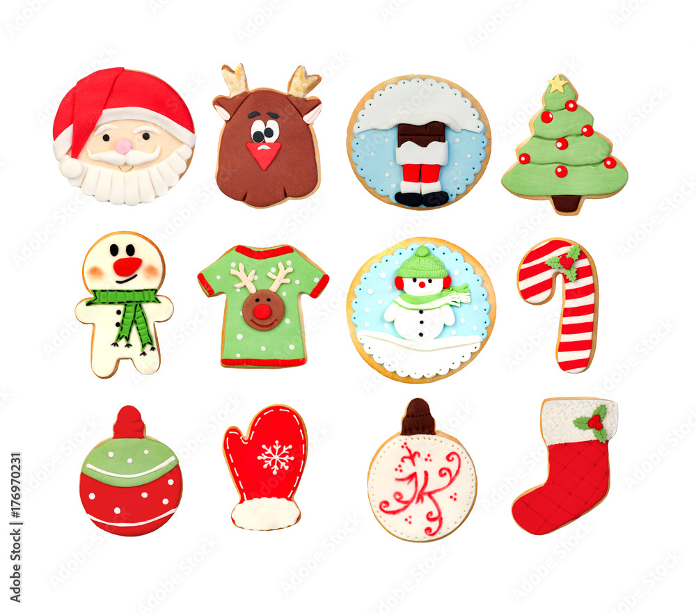 Naklejka premium Funny cookies for Christmas