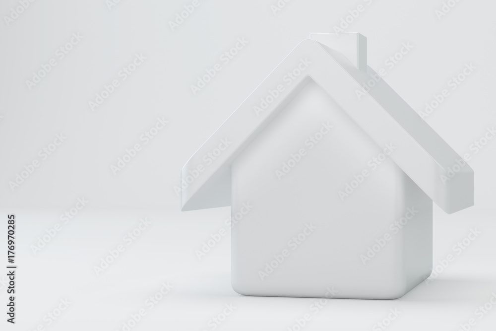 White house on gray background. Icon 3d rendering for web. White house on gray background. Icon 3d rendering for web.