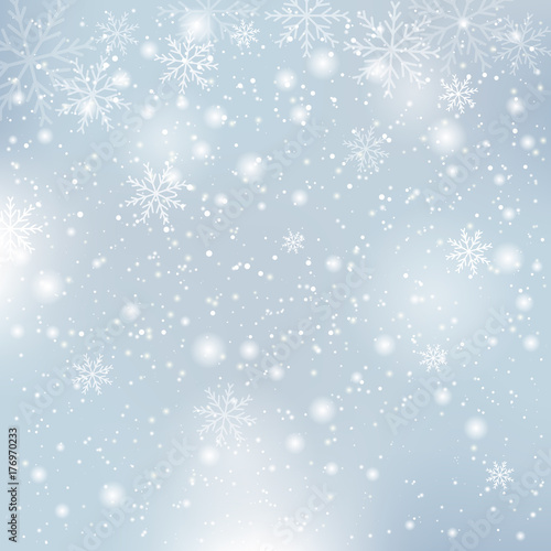 christmas snow and winter background vector illustration © cylnone