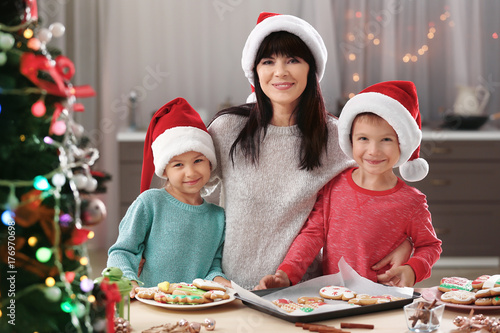 Happy family with Christmas...