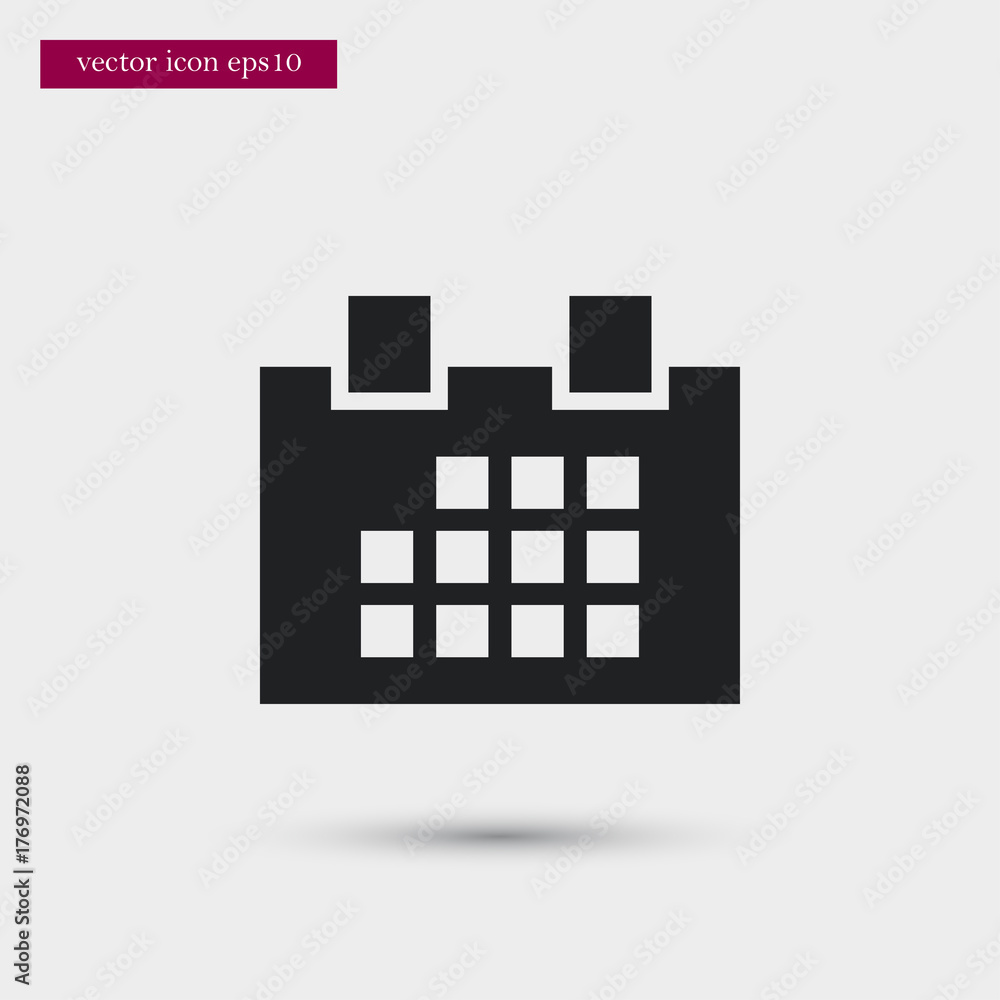 Calendar icon simple vector sign Calendar icon simple vector sign