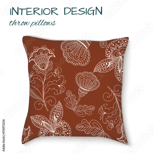 design cushions home interior, seamless vector abstract pattern