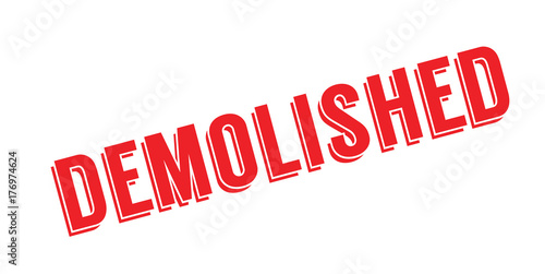 Demolished rubber stamp. Grunge design with dust scratches. Effects can be easily removed for a clean, crisp look. Color is easily changed.