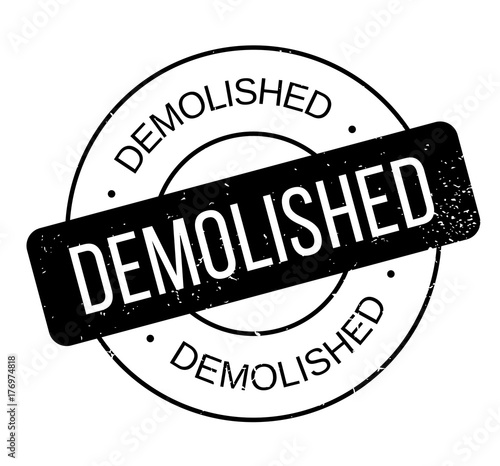 Demolished rubber stamp. Grunge design with dust scratches. Effects can be easily removed for a clean, crisp look. Color is easily changed.