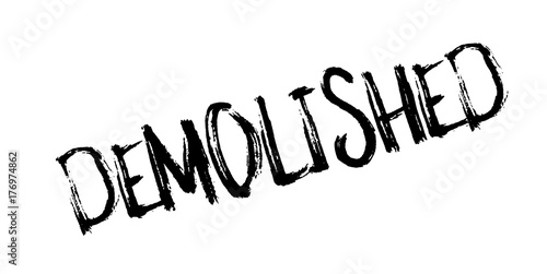 Demolished rubber stamp. Grunge design with dust scratches. Effects can be easily removed for a clean, crisp look. Color is easily changed.