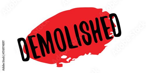 Demolished rubber stamp. Grunge design with dust scratches. Effects can be easily removed for a clean, crisp look. Color is easily changed.