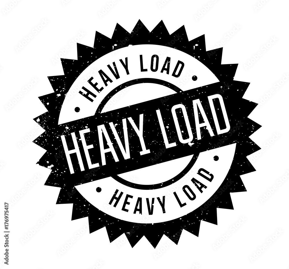 Heavy Load rubber stamp. Grunge design with dust scratches. Effects can be easily removed for a clean, crisp look. Color is easily changed. Heavy Load rubber stamp. Grunge design with dust scratches. Effects can be easily removed for a clean, crisp look. Color is easily changed.