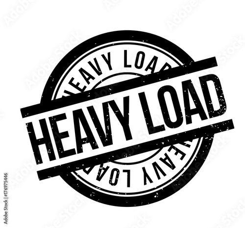 Heavy Load rubber stamp. Grunge design with dust scratches. Effects can be easily removed for a clean, crisp look. Color is easily changed.