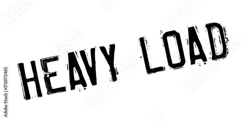 Heavy Load rubber stamp. Grunge design with dust scratches. Effects can be easily removed for a clean, crisp look. Color is easily changed.