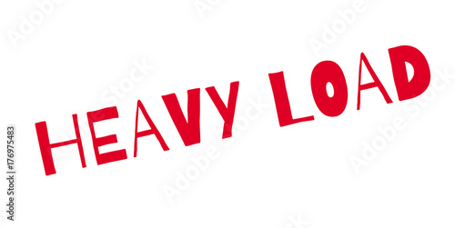 Heavy Load rubber stamp. Grunge design with dust scratches. Effects can be easily removed for a clean, crisp look. Color is easily changed.