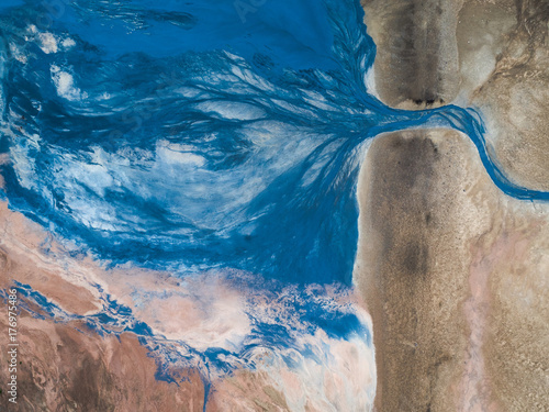 Abstract stream on geothermal area