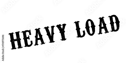 Heavy Load rubber stamp. Grunge design with dust scratches. Effects can be easily removed for a clean, crisp look. Color is easily changed.