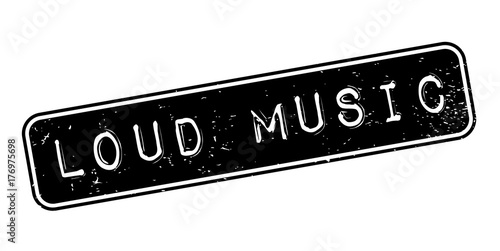 Loud Music rubber stamp. Grunge design with dust scratches. Effects can be easily removed for a clean, crisp look. Color is easily changed.