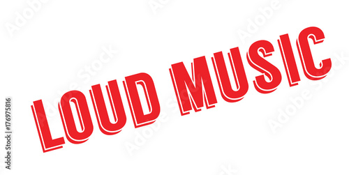 Loud Music rubber stamp. Grunge design with dust scratches. Effects can be easily removed for a clean, crisp look. Color is easily changed.