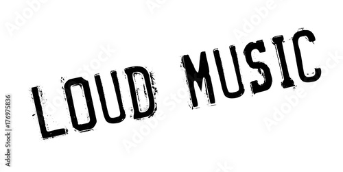Loud Music rubber stamp. Grunge design with dust scratches. Effects can be easily removed for a clean, crisp look. Color is easily changed.