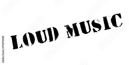Loud Music rubber stamp. Grunge design with dust scratches. Effects can be easily removed for a clean, crisp look. Color is easily changed.