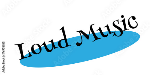 Loud Music rubber stamp. Grunge design with dust scratches. Effects can be easily removed for a clean, crisp look. Color is easily changed.
