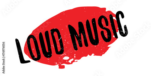 Loud Music rubber stamp. Grunge design with dust scratches. Effects can be easily removed for a clean, crisp look. Color is easily changed.