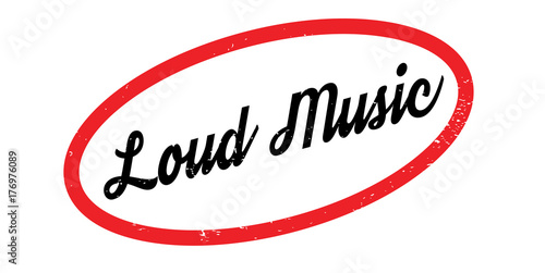 Loud Music rubber stamp. Grunge design with dust scratches. Effects can be easily removed for a clean, crisp look. Color is easily changed.