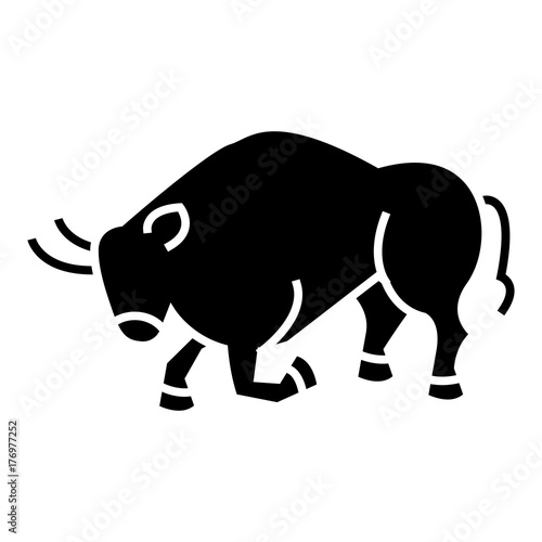 bull fight - spain icon, illustration, vector sign on isolated background