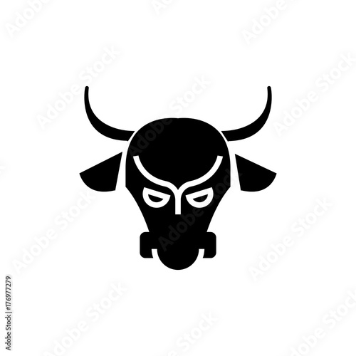 bull market - stock market - bullish icon, illustration, vector sign on isolated background