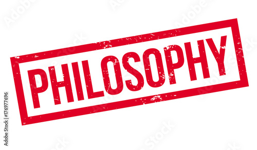 Philosophy rubber stamp. Grunge design with dust scratches. Effects can be easily removed for a clean, crisp look. Color is easily changed.