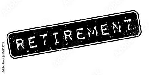 Retirement rubber stamp. Grunge design with dust scratches. Effects can be easily removed for a clean, crisp look. Color is easily changed.