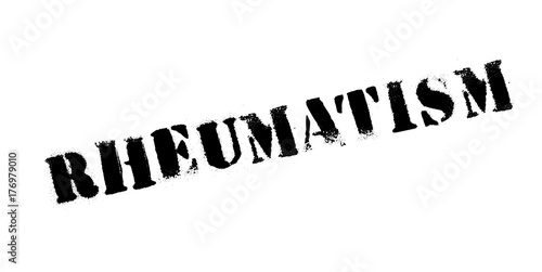 Rheumatism rubber stamp. Grunge design with dust scratches. Effects can be easily removed for a clean, crisp look. Color is easily changed.