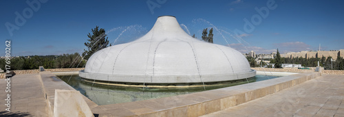 Wallpaper Mural Large panoramic view of Shrine of the Book. Israel Museum, Jerusalem. Israel. The shrine houses the Isaiah scroll, one of Dead Sea Scrolls Torontodigital.ca