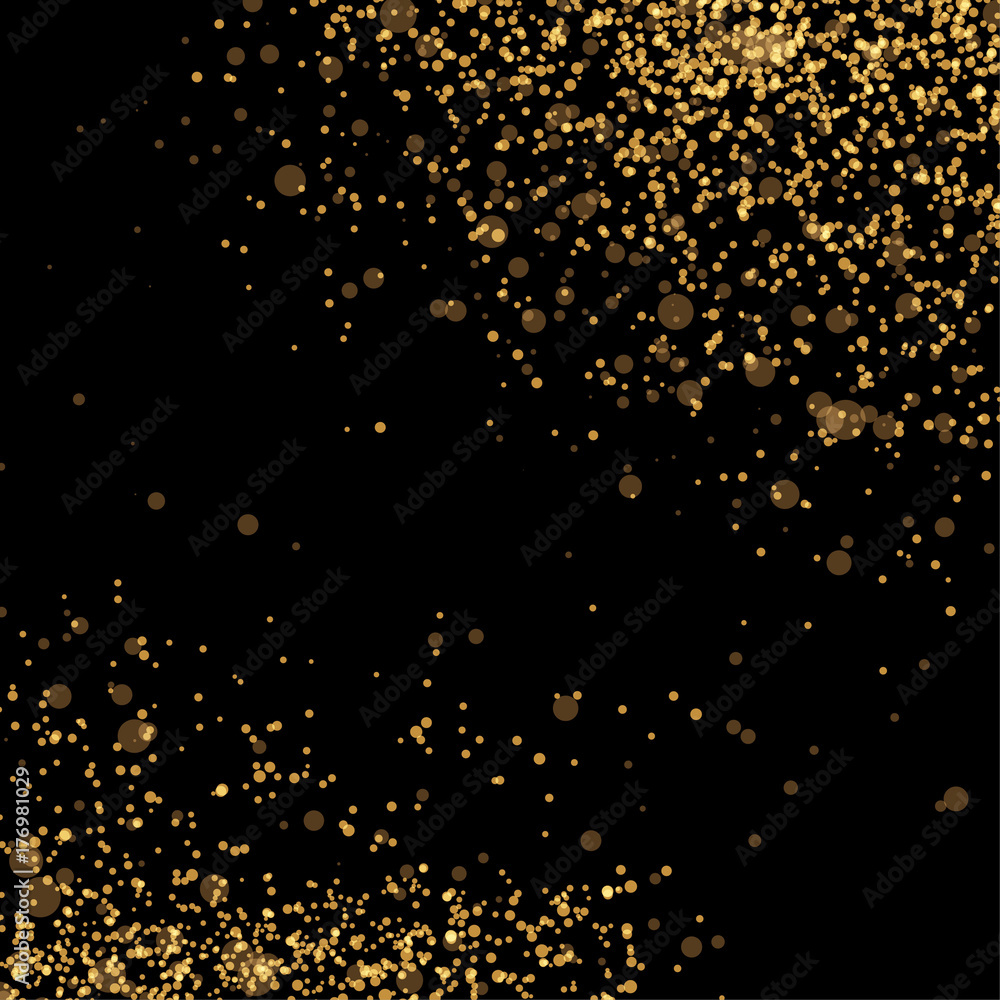 Abstract banner with gold particle dust Abstract banner with gold particle dust