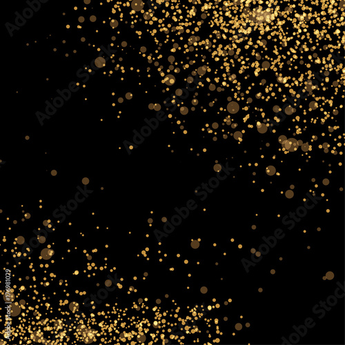 Abstract banner with gold particle dust