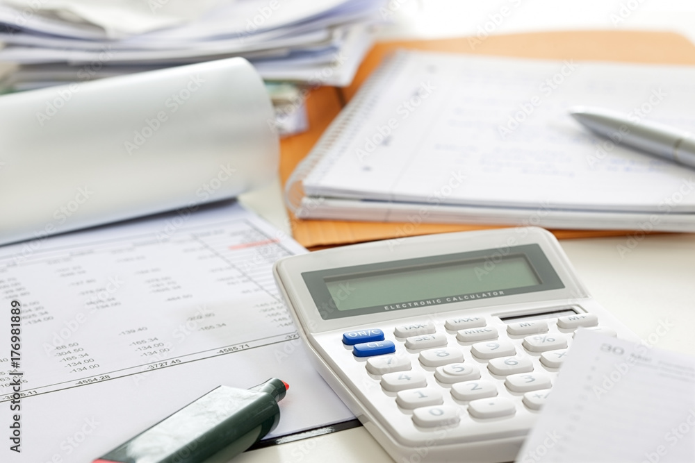 Close-Ups of Desk depicting different occupations professions: Account / Tax consultant Close-Ups of Desk depicting different occupations professions: Account / Tax consultant