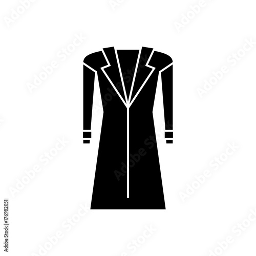 coat - topcoat icon, illustration, vector sign on isolated background