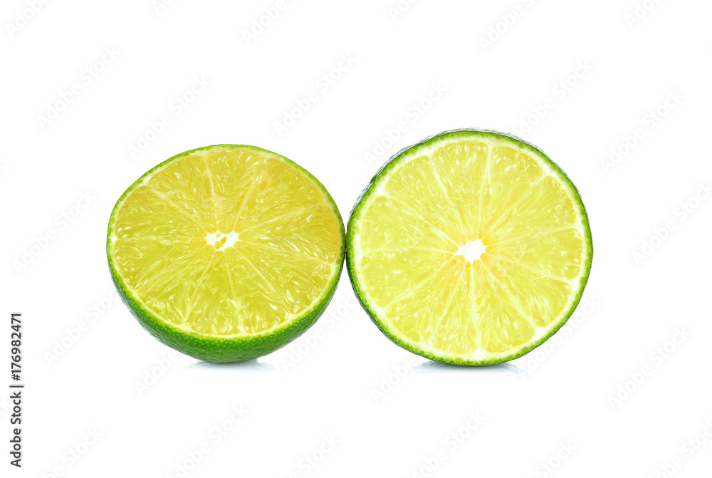 Lemon on white background