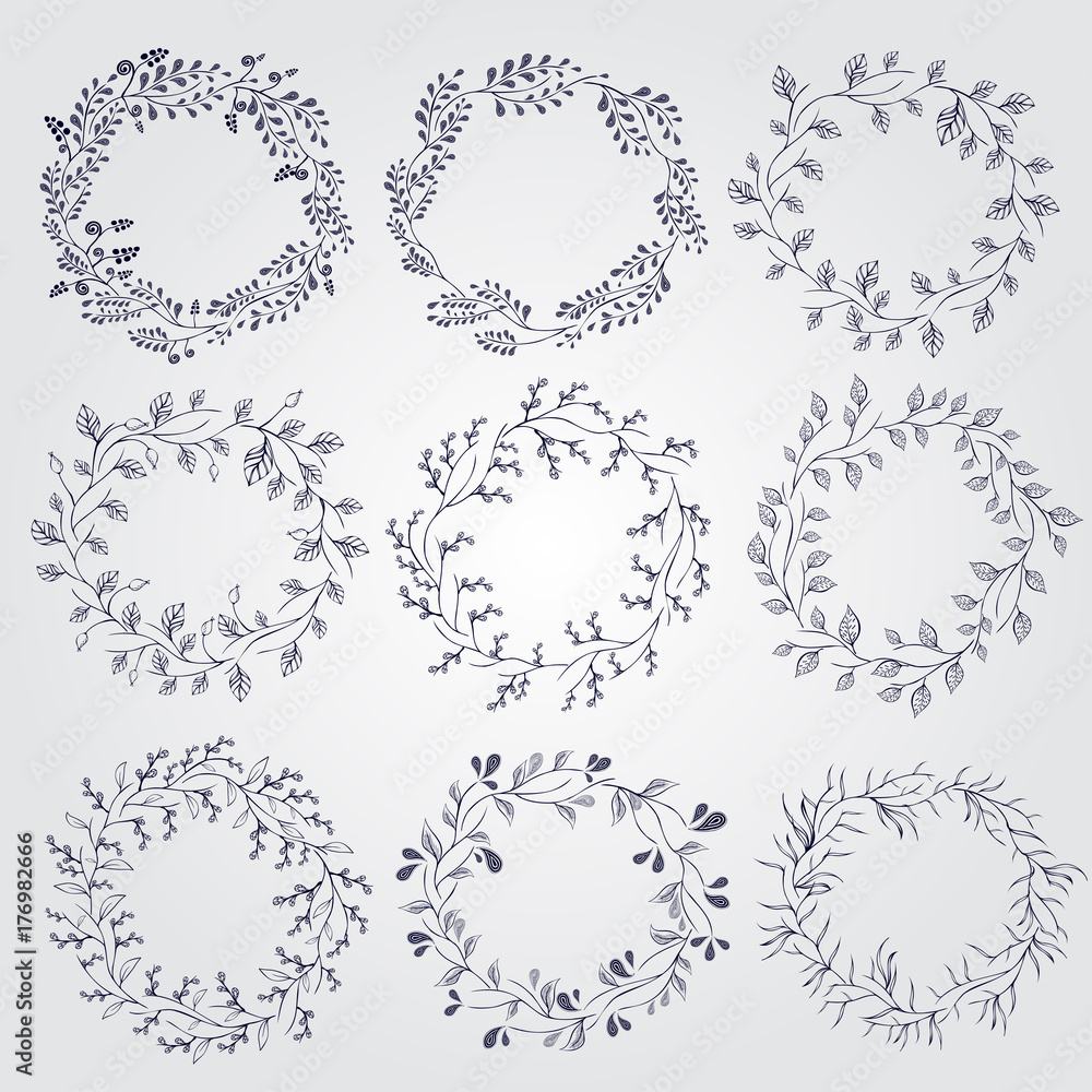 Obraz premium Set of doodle design elements